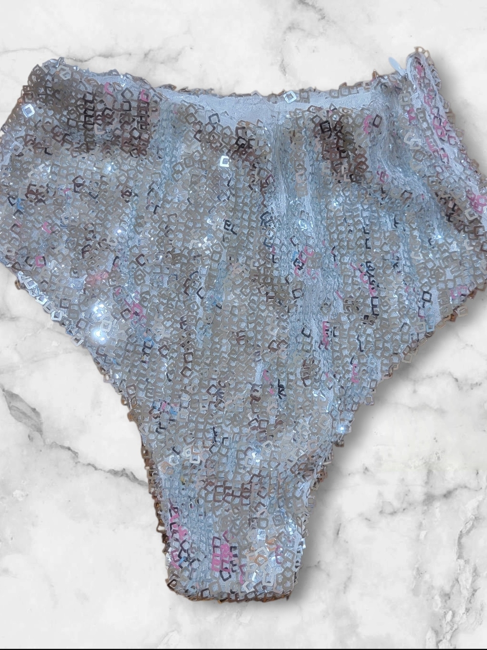 Silver Holographic Sequin Rave Shorts Festival Booty Shorts